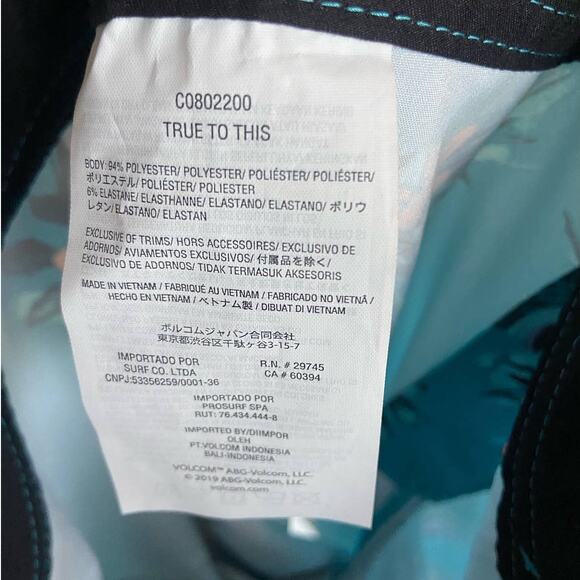 Volcom Mens Shorts Sz 29 Board Manic 2 Trunks‎ Blue Combo 4 Peach Floral NEW - Picture 8 of 8